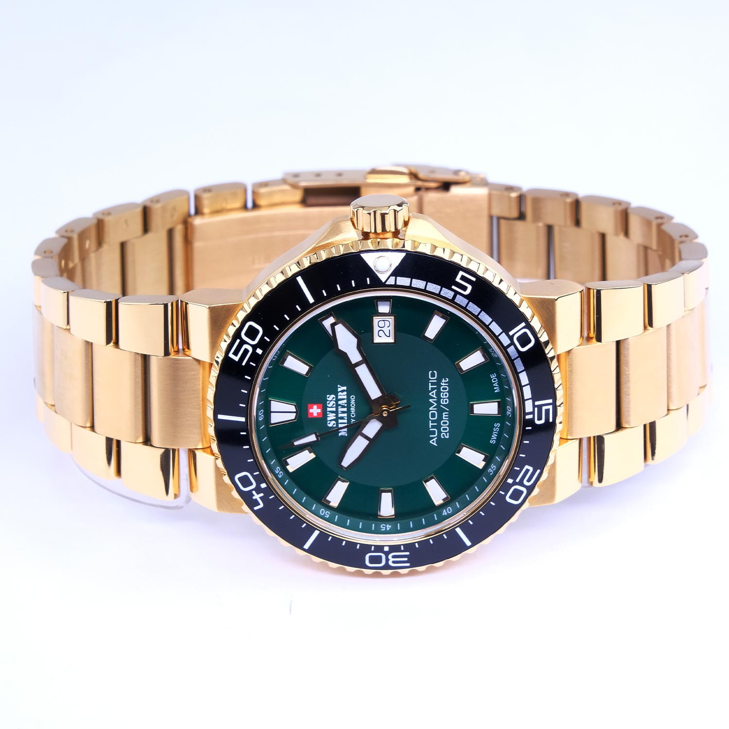 Swiss Military by Chrono Swiss Military by Chrono Automatic Dive SMA34086.06 , наручные мужские часы фото под углом