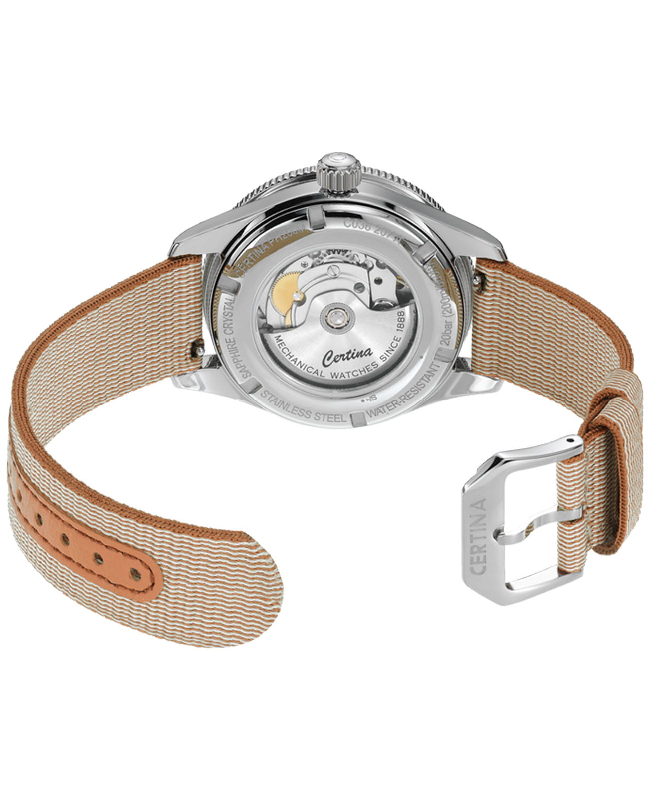 Certina Certina DS PH200M C036.207.18.106.00,  швейцария женские часы на браслете нейлон боковой вид