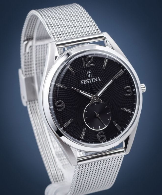 Festina Festina Retro F6869/4,  испания мужские часы на браслете нержавеющая сталь боковой вид