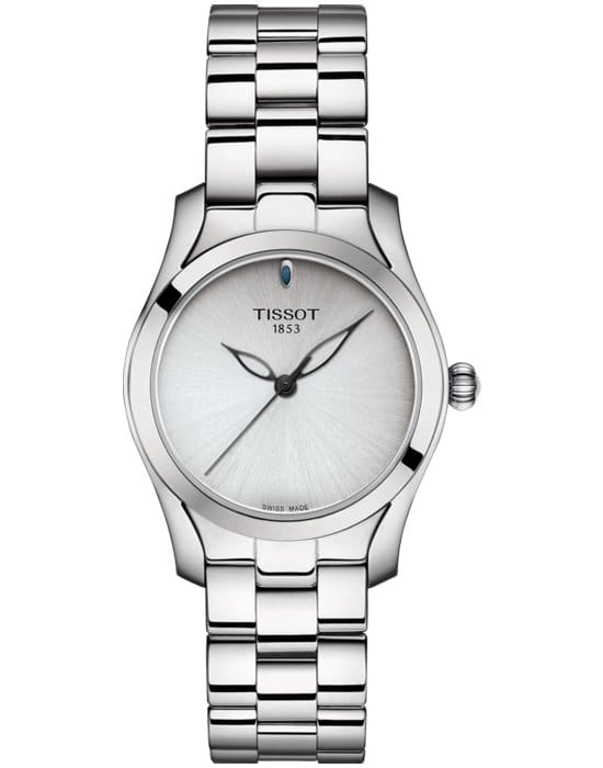 Tissot Tissot T-Wave T112.210.11.031.00 T Wave T1122101103100 кварцевые женские часы серебристый циферблат, браслет нержавеющая сталь — вид спереди