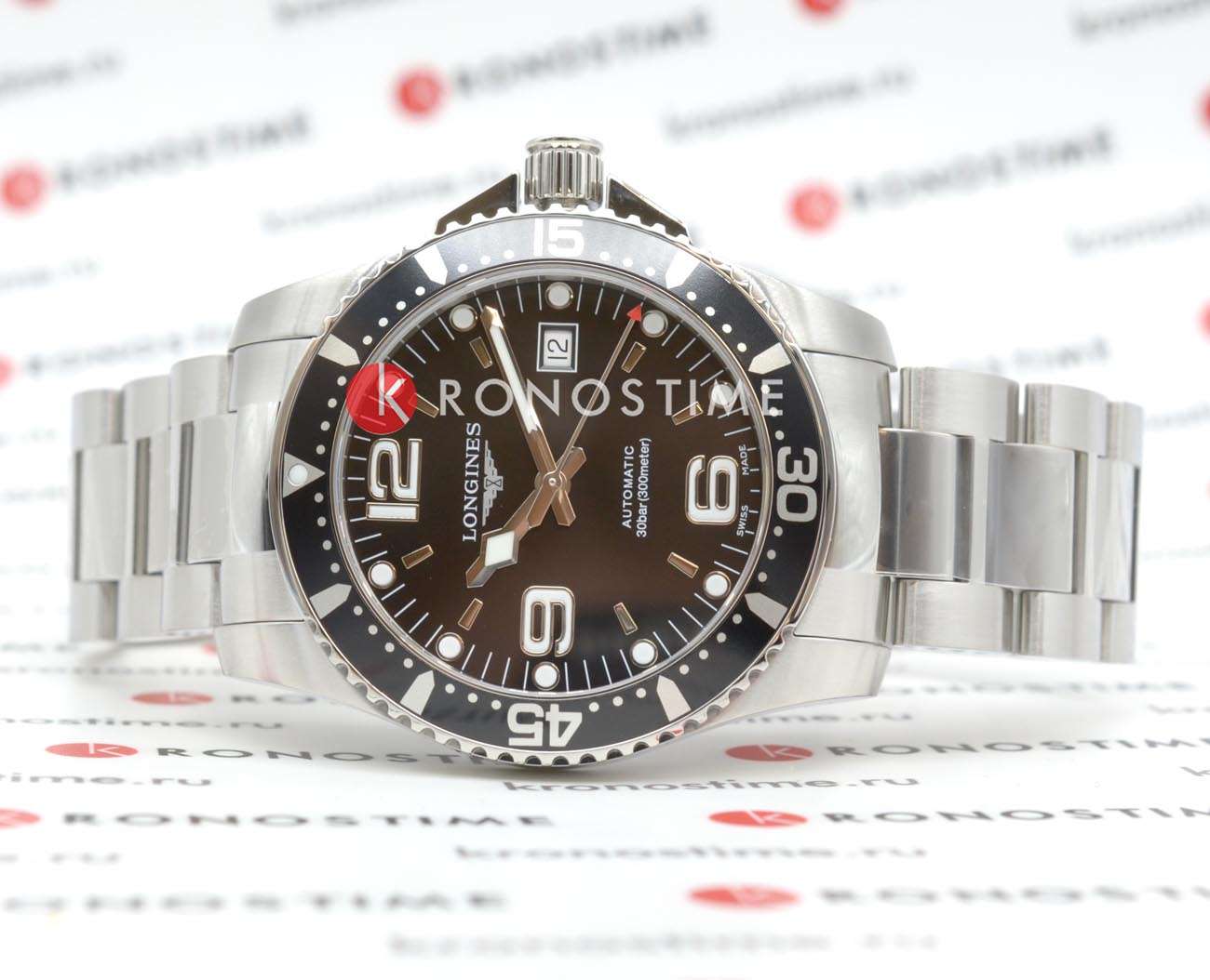 Longines Longines HydroConquest L3.742.4.56.6 , наручные мужские часы фото под углом