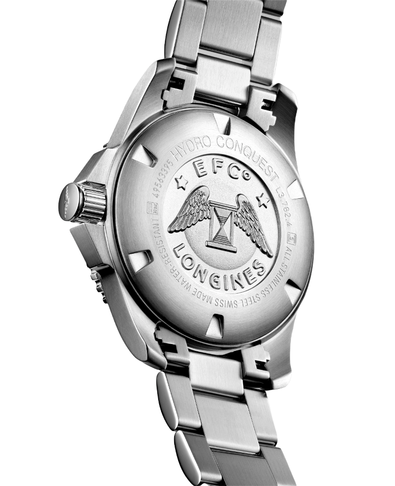 Longines Longines HydroConquest L3.841.4.96.6, hydroconquest швейцария мужские часы на браслете нержавеющая сталь боковой вид