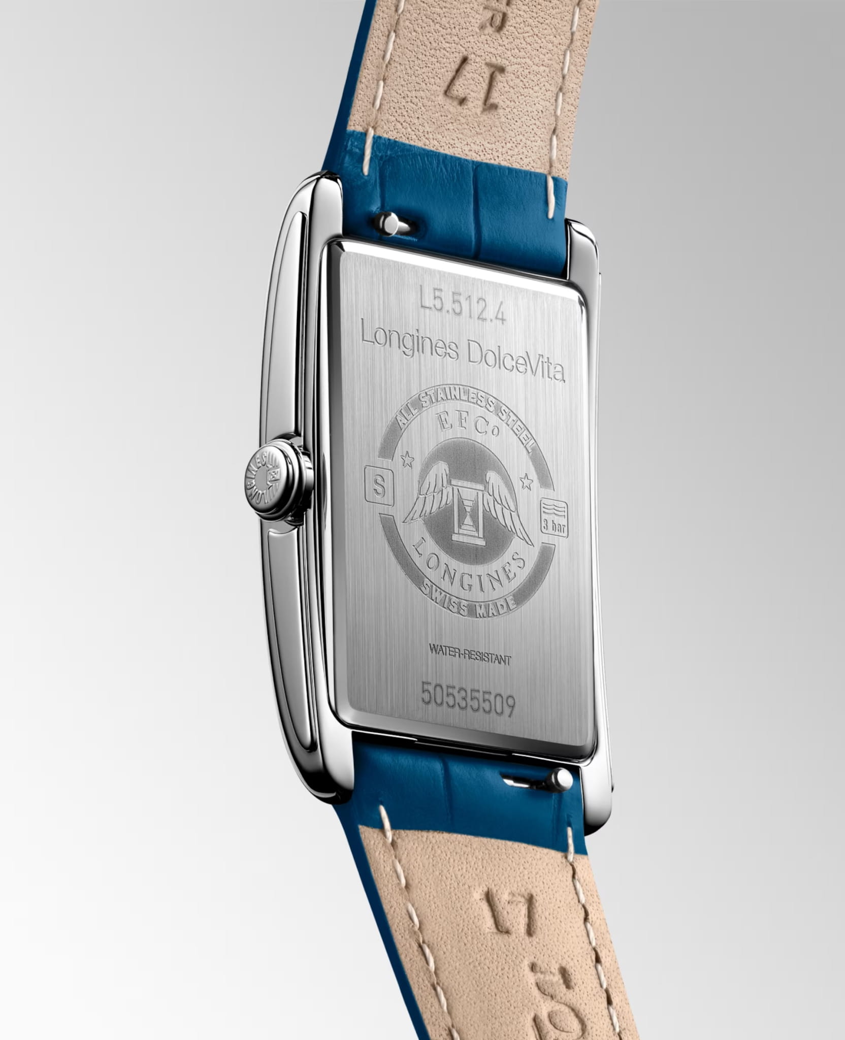 Longines Longines DolceVita L5.512.4.90.2, dolcevita швейцария женские часы на браслете кожаный боковой вид