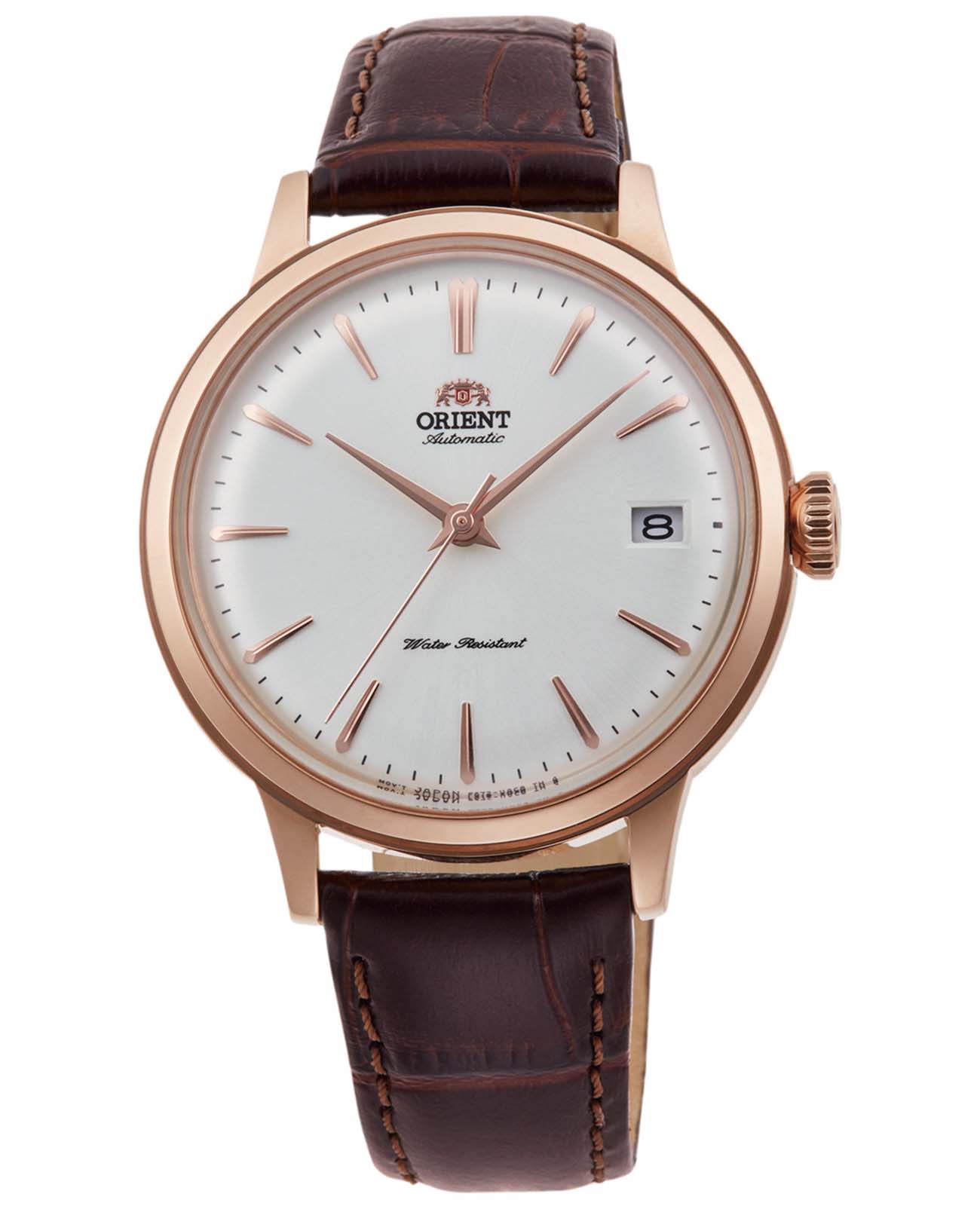 Orient Orient RA-AC0010S (RN-AC0010S)  RA-AC0010S механические женские часы белый циферблат, браслет кожаный — вид спереди