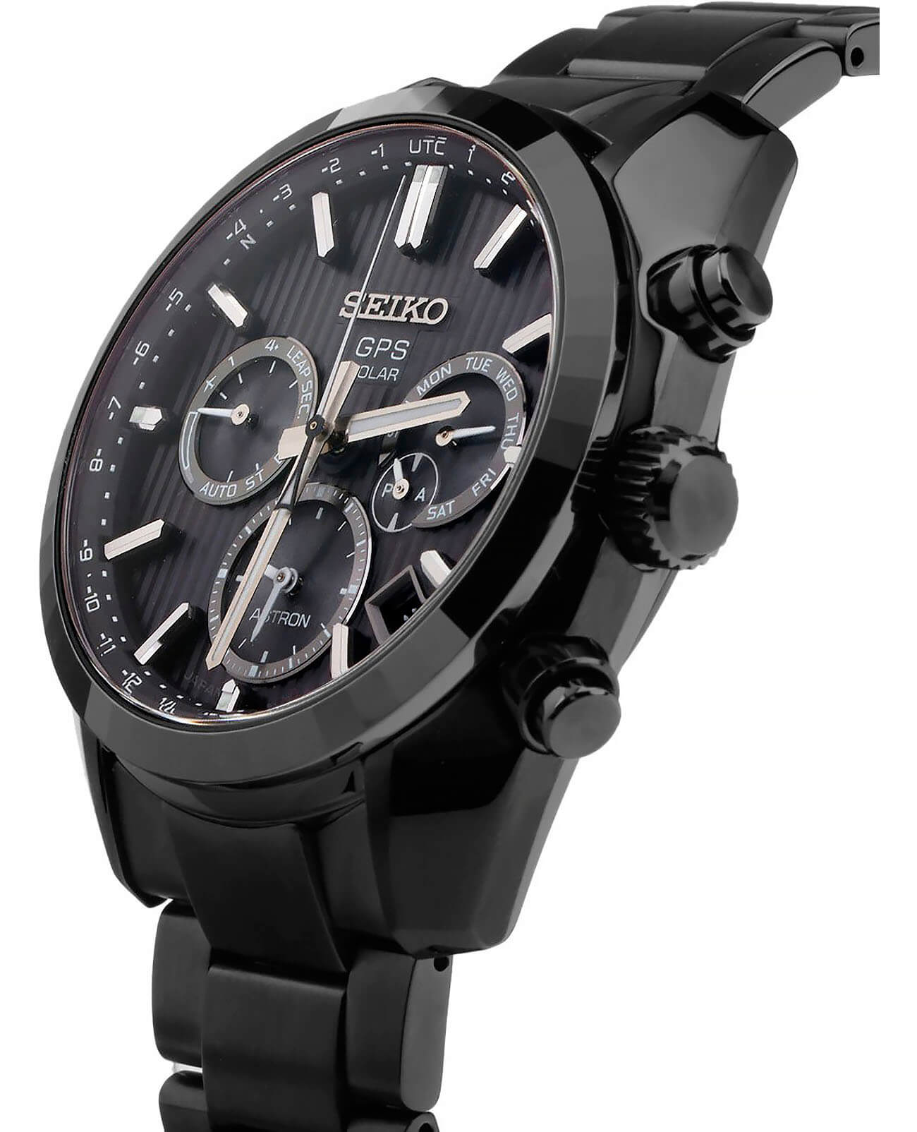 Seiko Seiko Astron GPS Solar SSH023J1 , наручные мужские часы фото под углом
