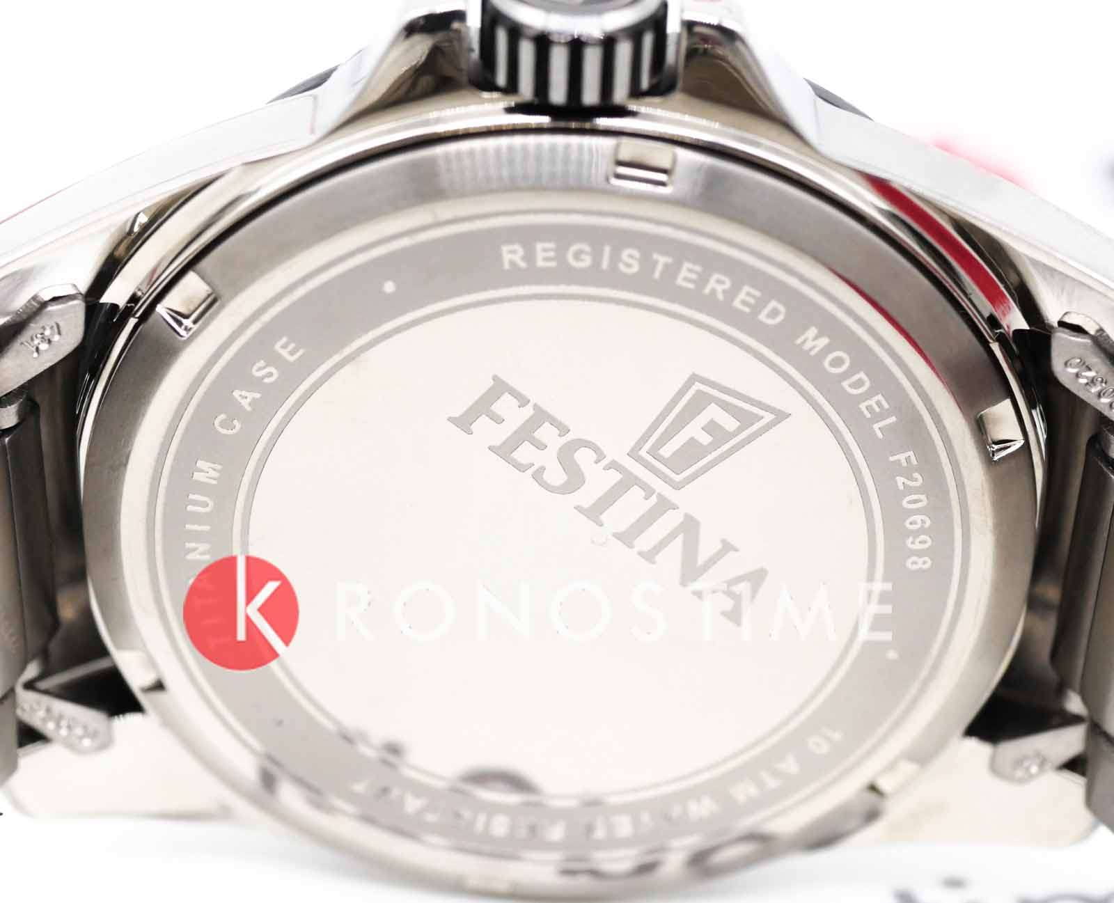 Festina Festina Titanium F20698/1 кварцевые мужские часы часы крупный план серебристый циферблата