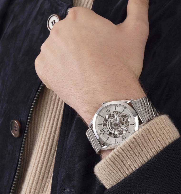 Guess Guess Dress Steel GW0368G1,  сша мужские часы на браслете нержавеющая сталь боковой вид