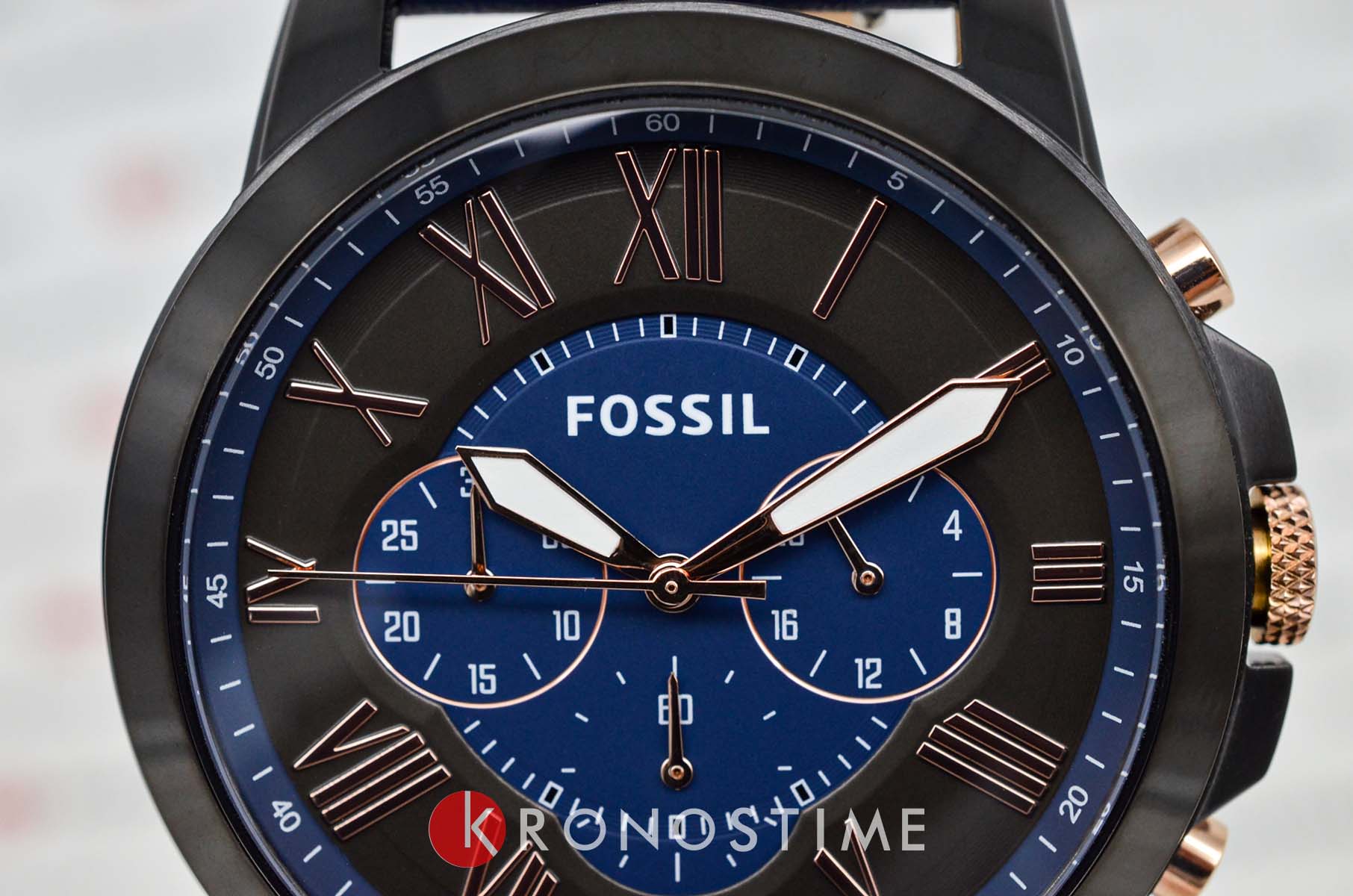 Fossil FS5061 мужские часы застежка крупным планом