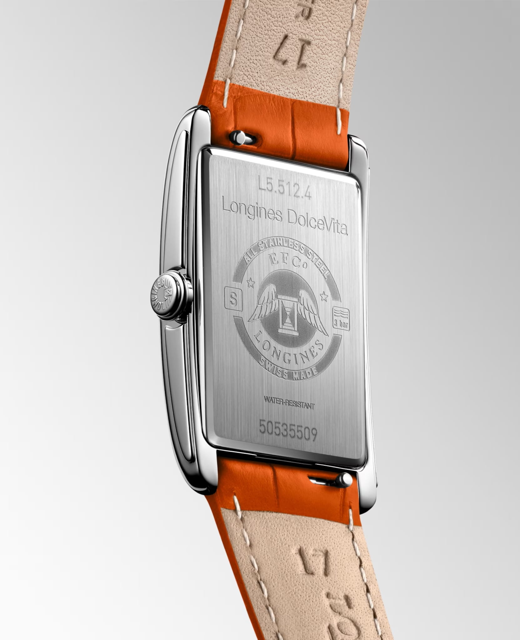 Longines Longines DolceVita L5.512.4.92.2, dolcevita швейцария женские часы на браслете кожаный боковой вид