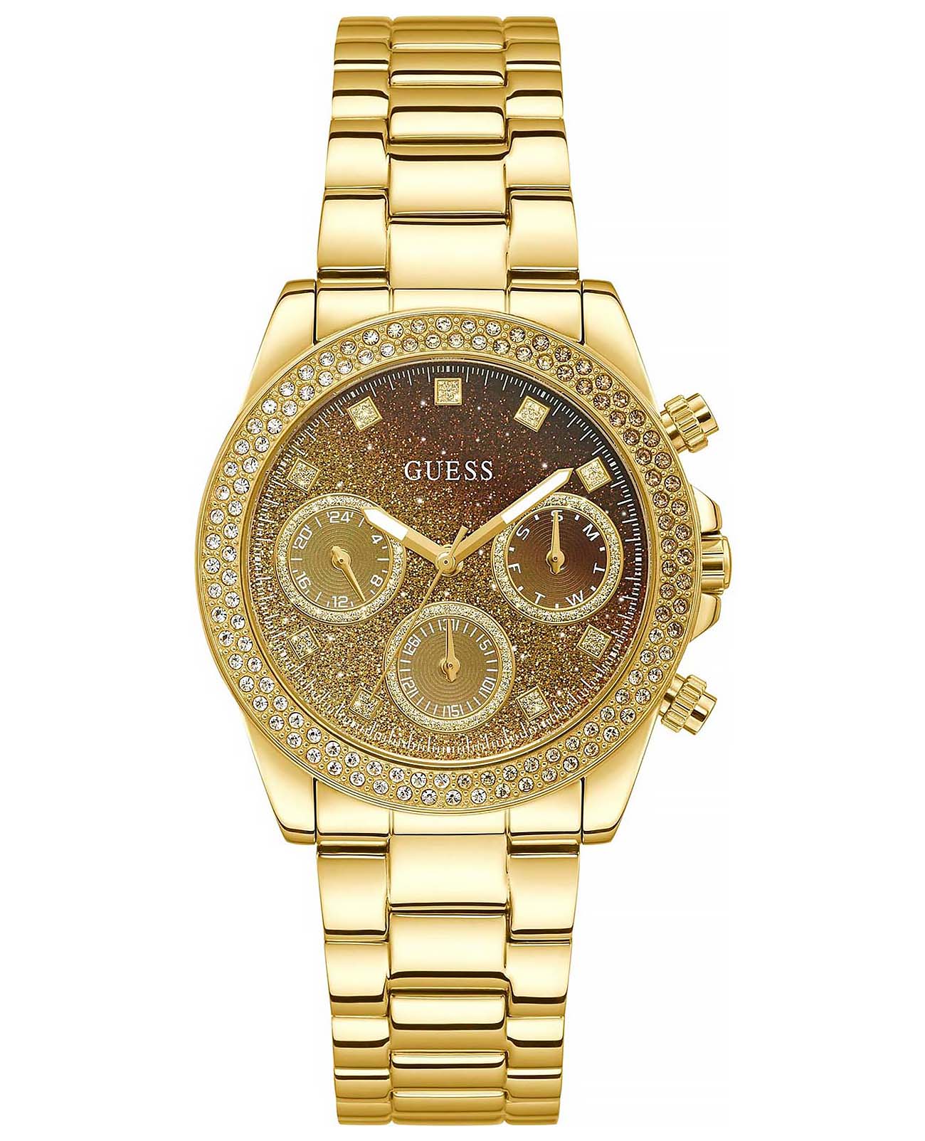 Guess Guess Sol GW0483L2  GW0483L2 кварцевые женские часы  циферблат, браслет нержавеющая сталь с ip-покрытием — вид спереди