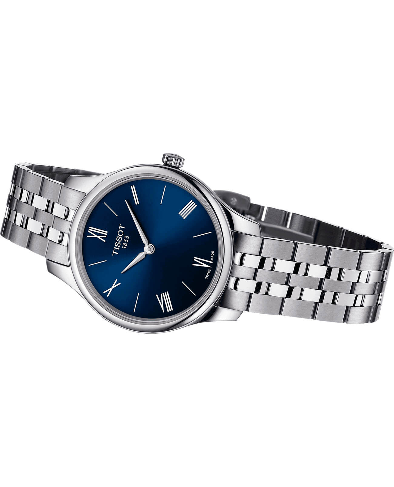 Tissot Tissot Tradition 5.5 Lady T063.209.11.048.00 женские часы синий циферблат на запястье