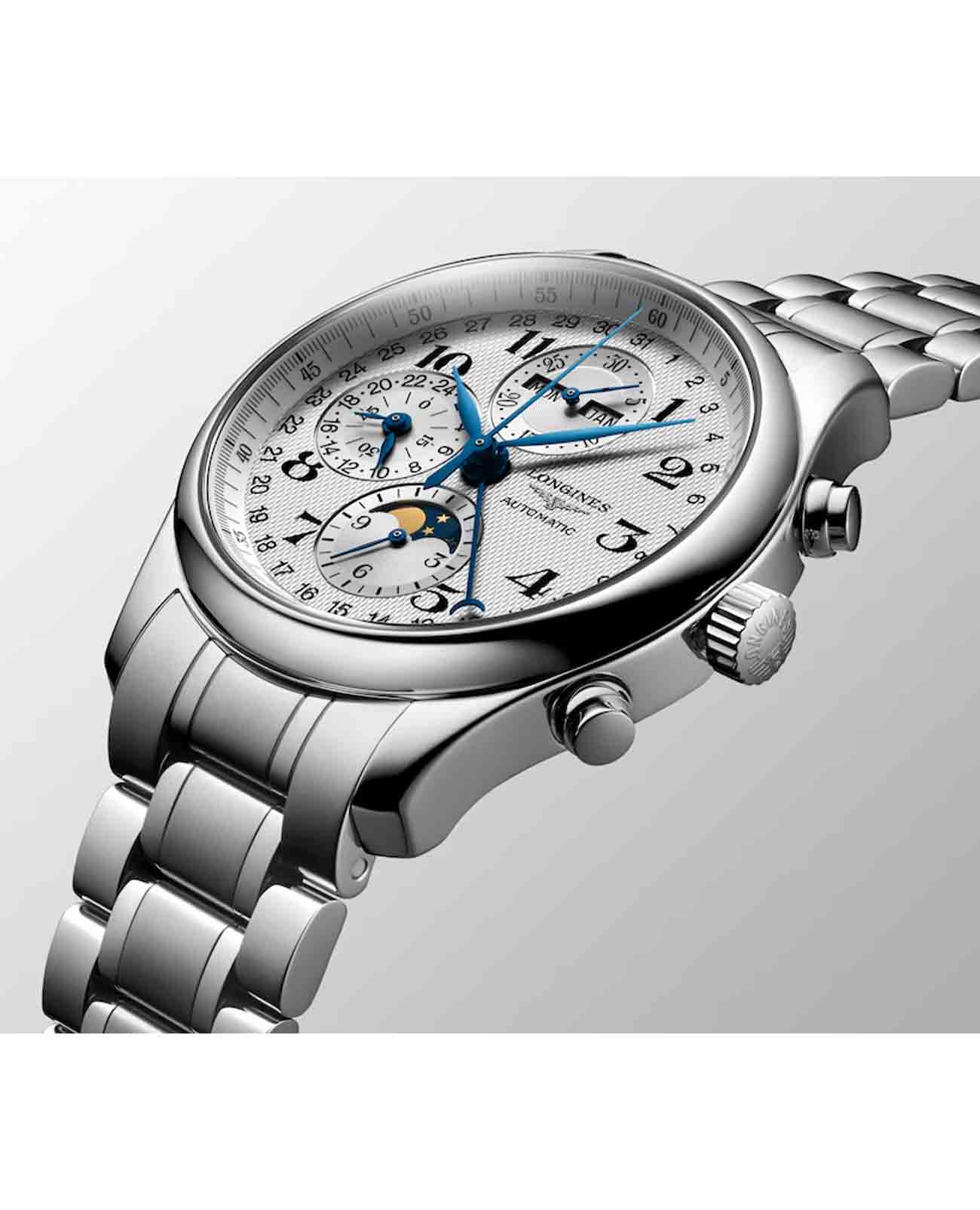 Longines Longines Master Collection L2.773.4.78.6 кварцевые мужские часы часы крупный план серебристый циферблата