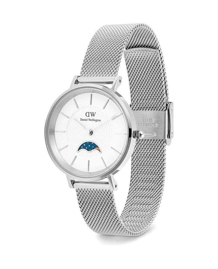 Daniel Wellington Daniel Wellington Petite Lune Melrose DW00100772, petite швеция женские часы на браслете нержавеющая сталь боковой вид