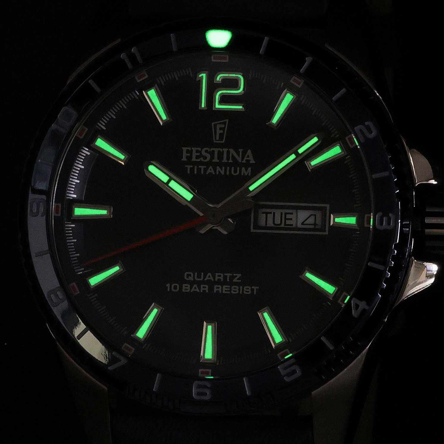 Festina Festina Titanium F20699/2 кварцевые мужские часы часы крупный план синий циферблата