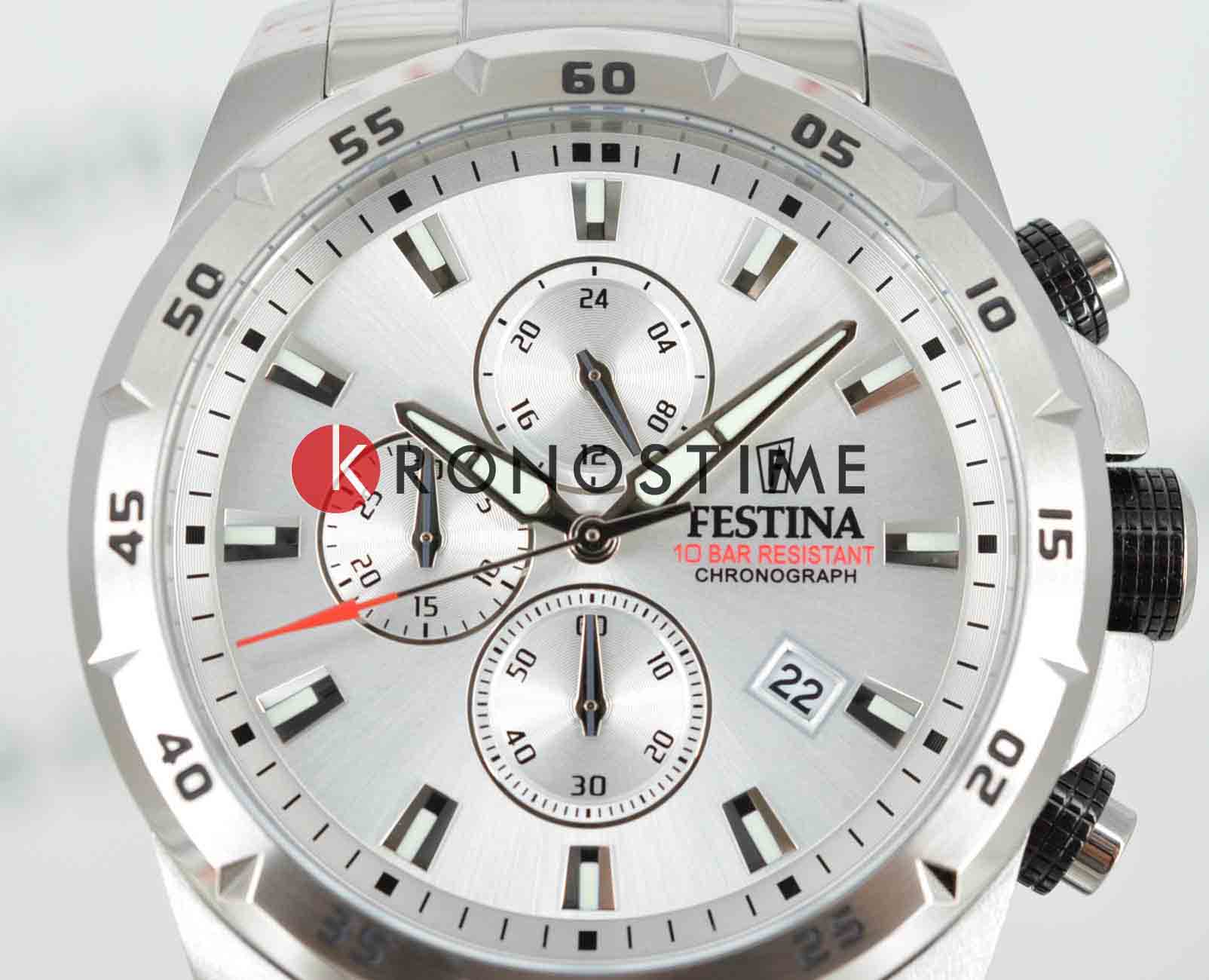 Festina Festina Chrono Sport F20463/1 мужские часы серебристый циферблат на запястье