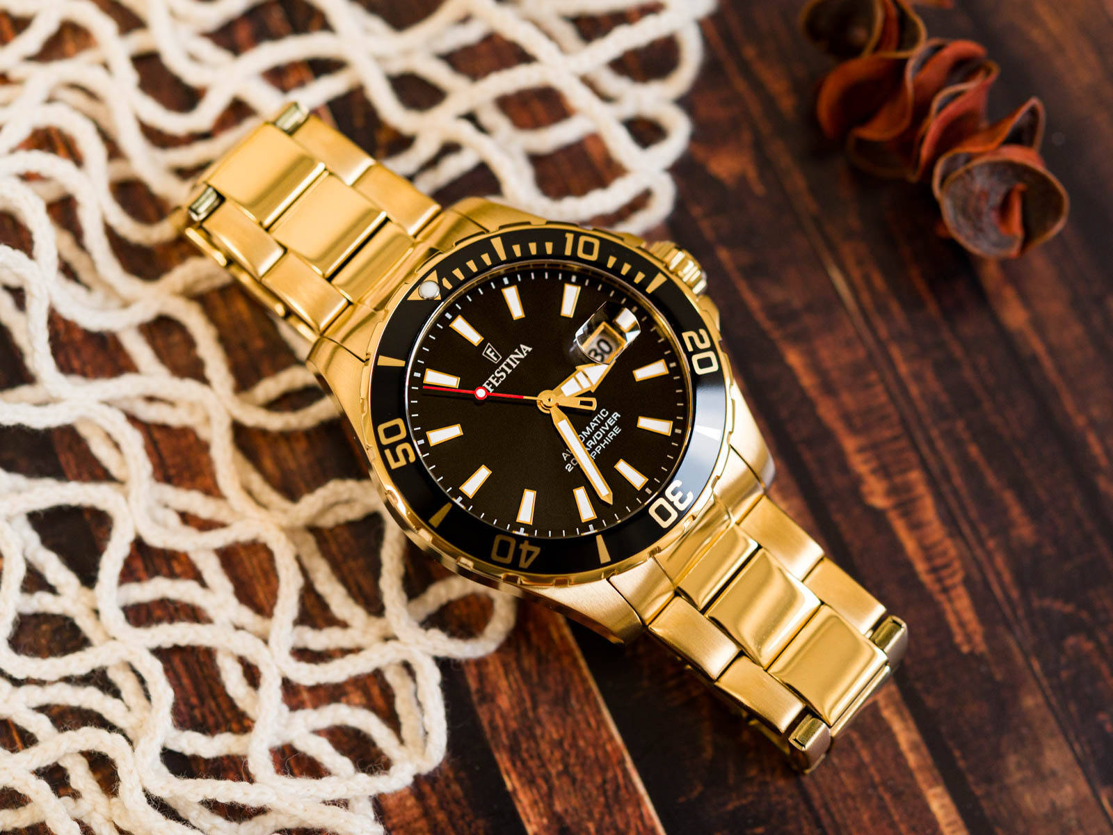 Festina Festina Automatic F20533/2 мужские часы черный циферблат на запястье