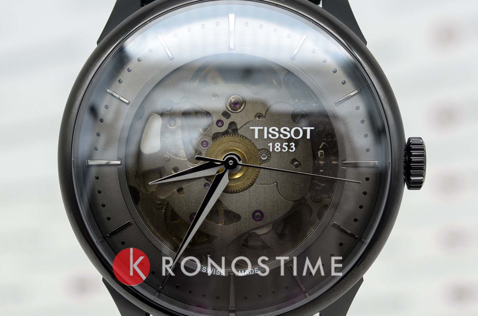 Tissot Tissot Chemin des Tourelles Squelette T139.836.36.441.00, t-classic швейцария мужские часы на браслете кожаный боковой вид