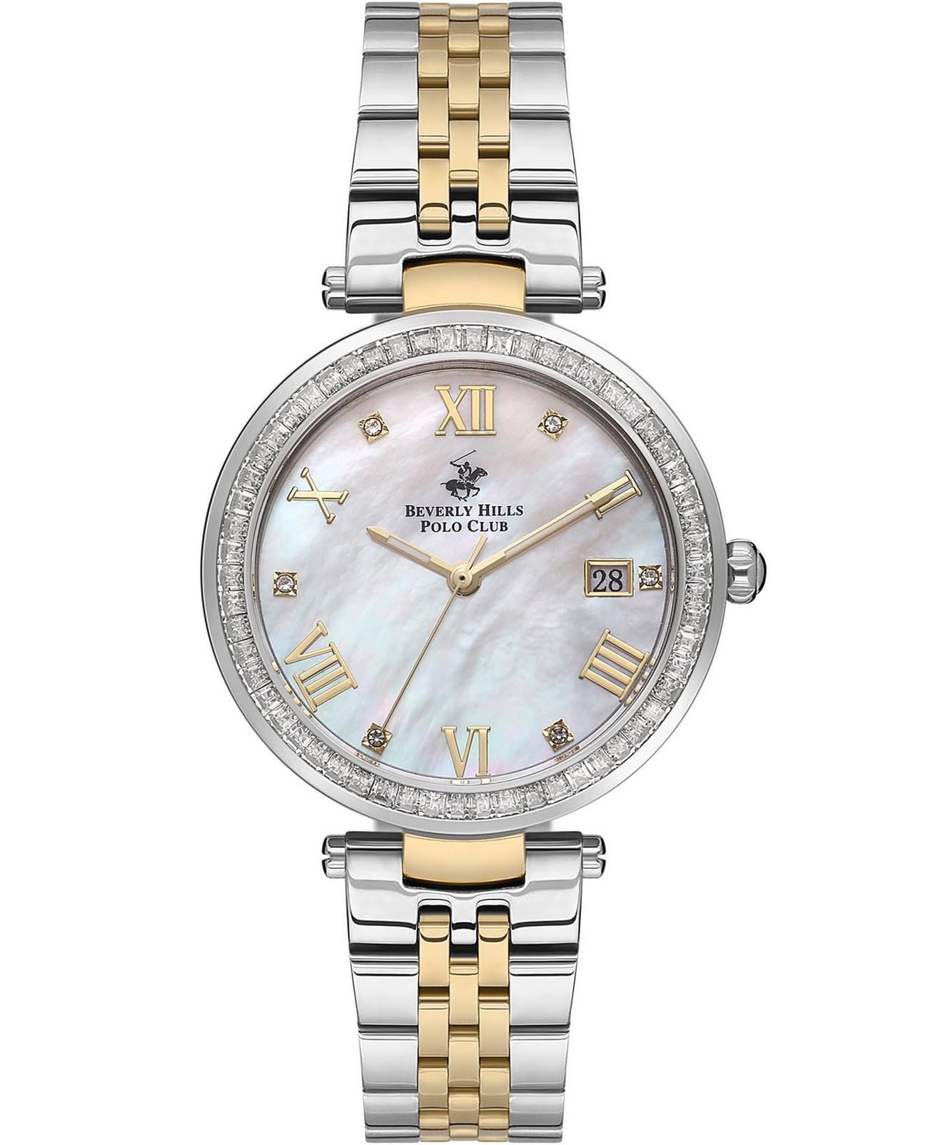 Beverly Hills Polo Club Beverly Hills Polo Club BP3583X.220  BP3583X.220 кварцевые женские часы перламутровый циферблат, браслет нержавеющая сталь с pvd-покрытием — вид спереди