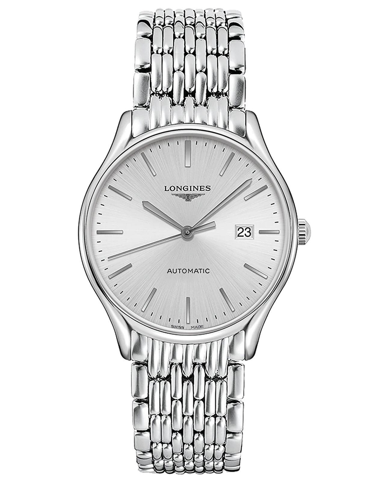 Longines Longines Lyre L4.961.4.72.6  L49614726 механические мужские часы серебристый циферблат, браслет нержавеющая сталь — вид спереди