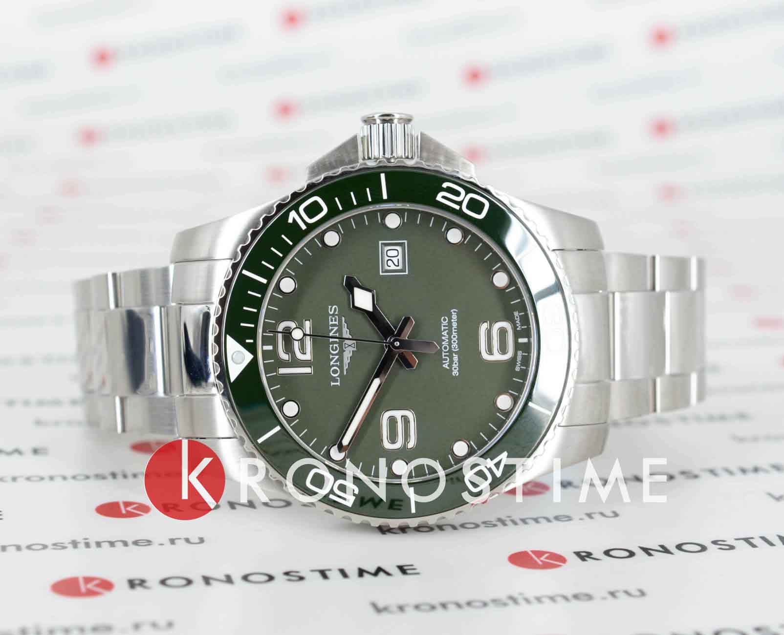 Longines Longines HydroConquest L3.782.4.06.6 , наручные мужские часы фото под углом