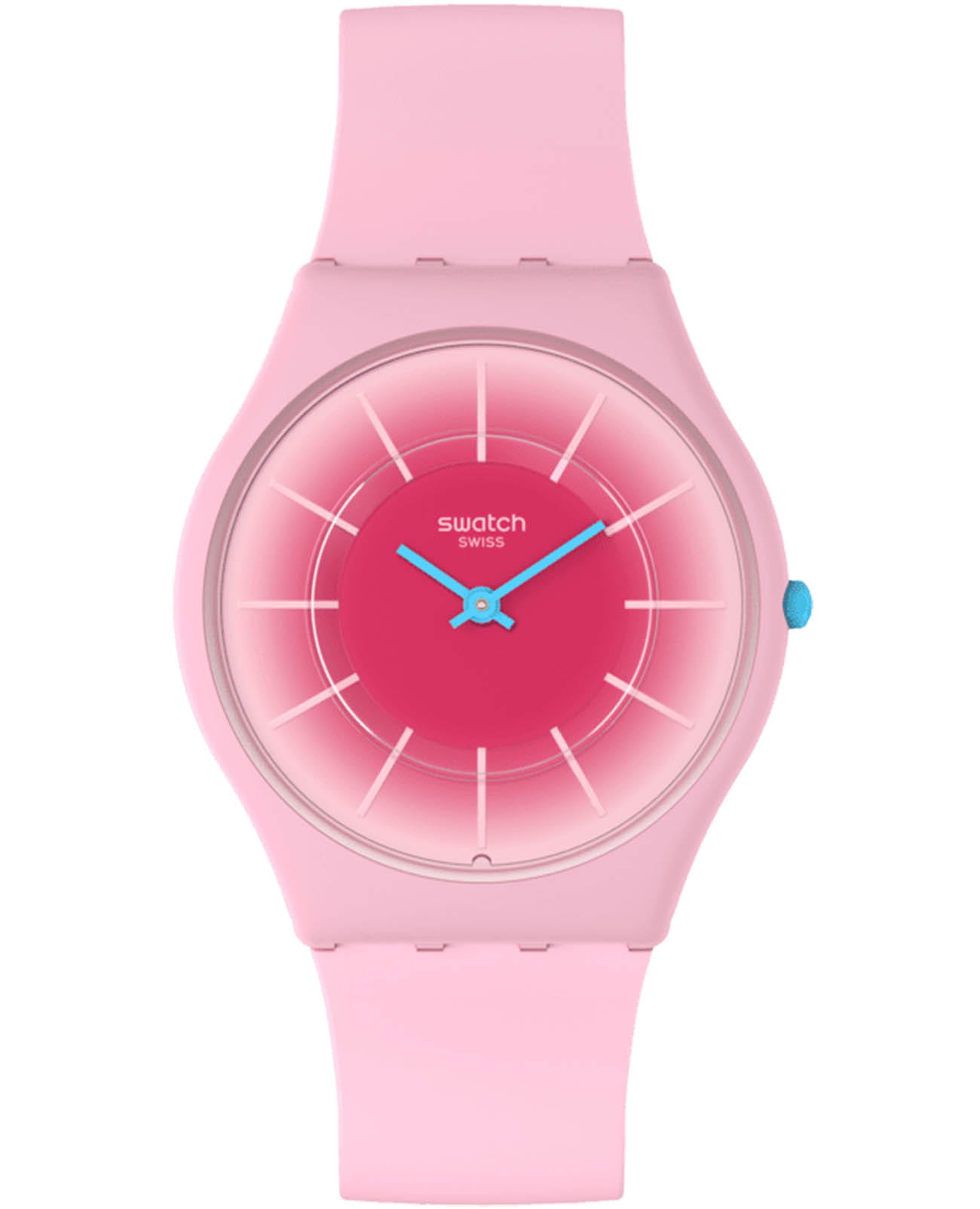 Swatch Swatch Skin Classic Biosourced SS08P110  SS08P110 кварцевые женские часы розовый циферблат, браслет силикон — вид спереди