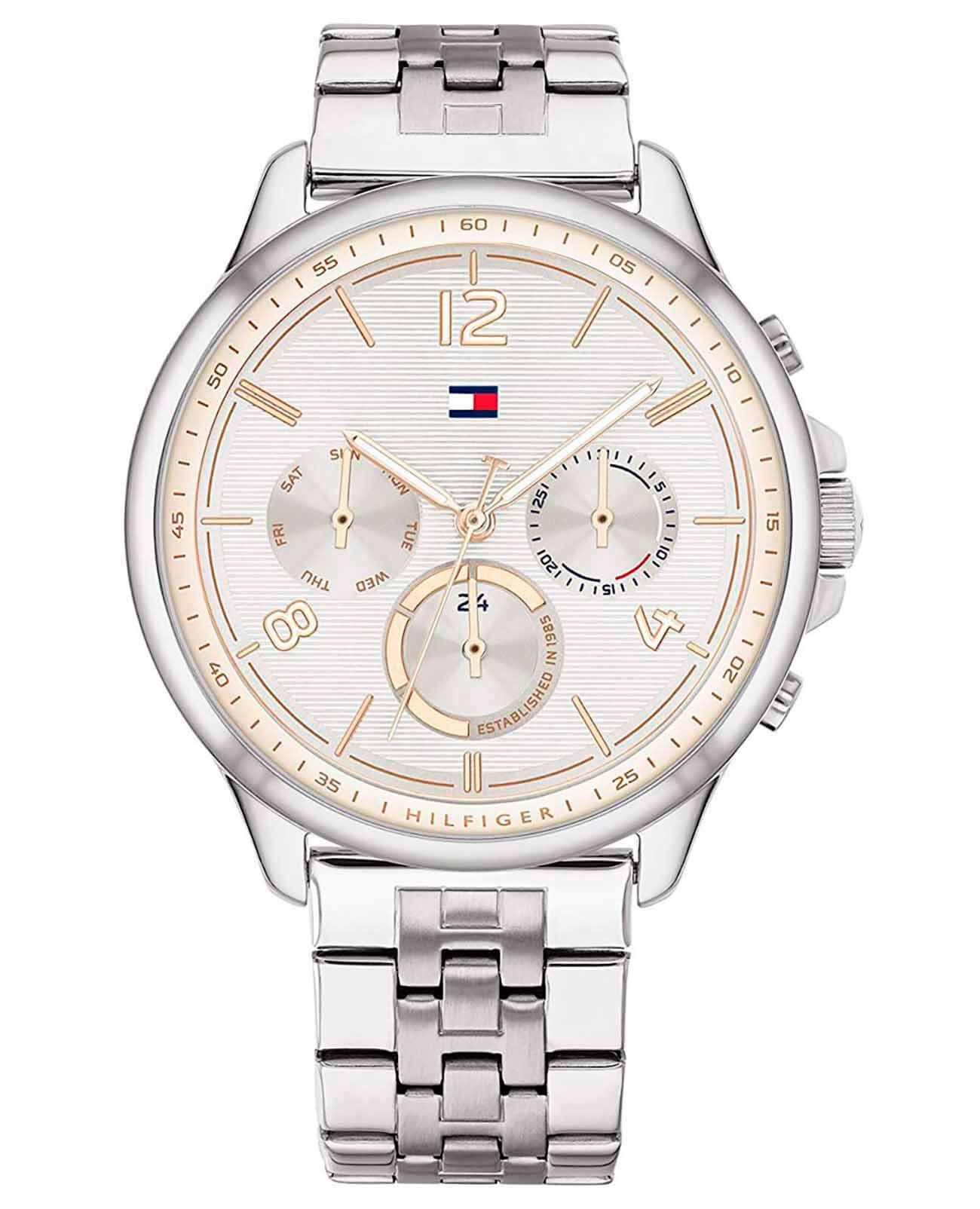 Tommy Hilfiger Tommy Hilfiger 1782222  1782222 кварцевые женские часы белый циферблат, браслет нержавеющая сталь — вид спереди