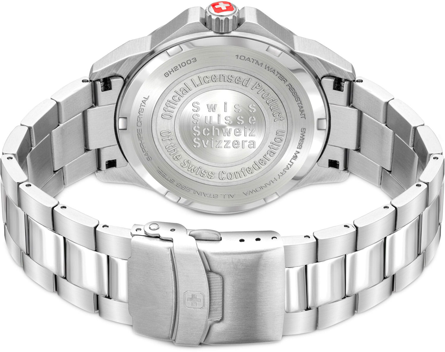 Swiss Military Hanowa Swiss Military Hanowa SMWGH2100303  — детали корпуса и нержавеющая сталь