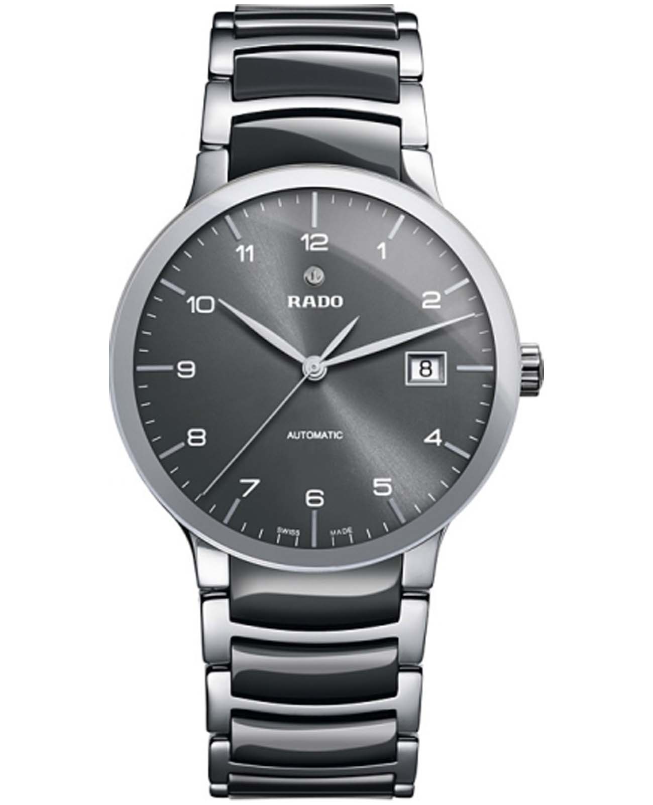 Rado Rado Centrix R30939112  R30939112 кварцевые мужские часы серый циферблат, браслет нержавеющая сталь — вид спереди