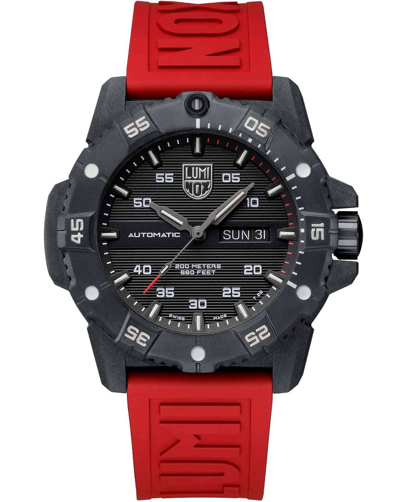 Luminox Luminox Master Carbon SEAL Automatic XS.3875  XS.3875 механические мужские часы черный циферблат, браслет каучук — вид спереди