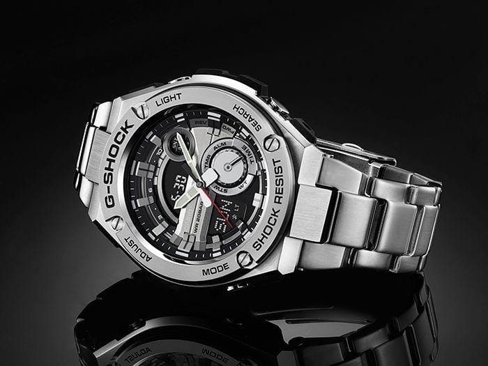 Casio Casio G-Shock GST-210D-1A GST G-Steel, наручные мужские часы фото под углом