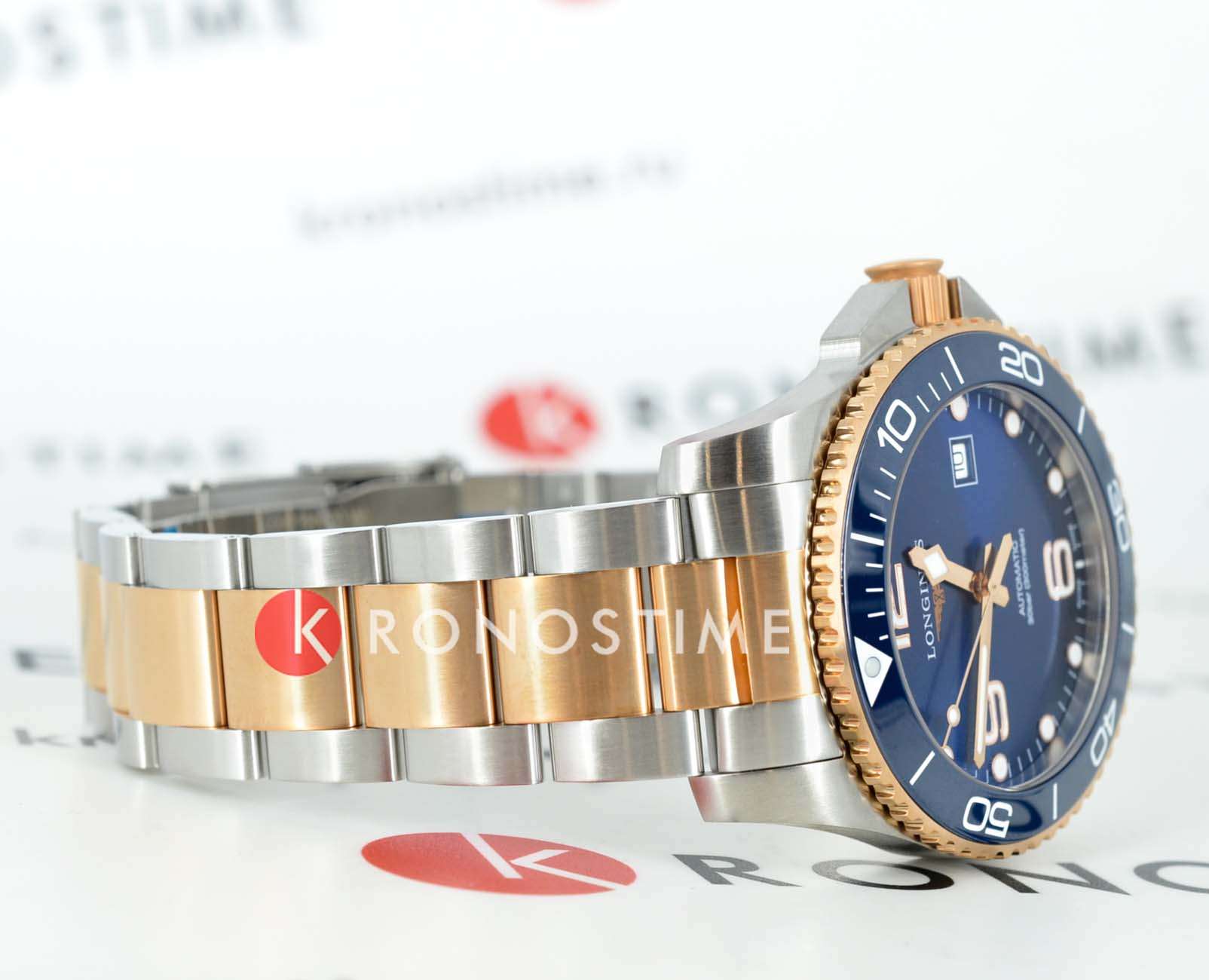 Оригинальные часы Longines Longines HydroConquest L3.782.3.98.7 механические калибр механизма l888 общий вид