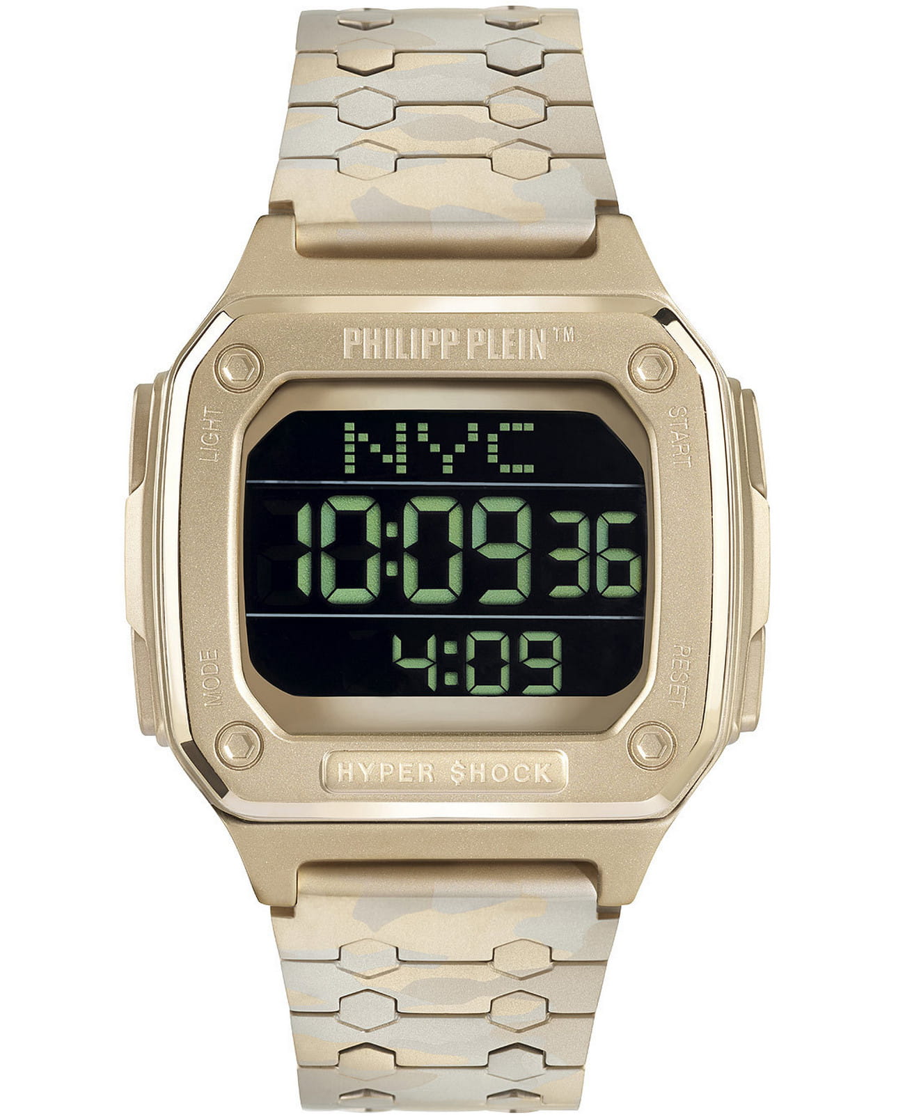 Philipp Plein Philipp Plein Hyper Shock PWHAA1021  PWHAA1021 кварцевые женские часы черный циферблат, браслет нержавеющая сталь — вид спереди