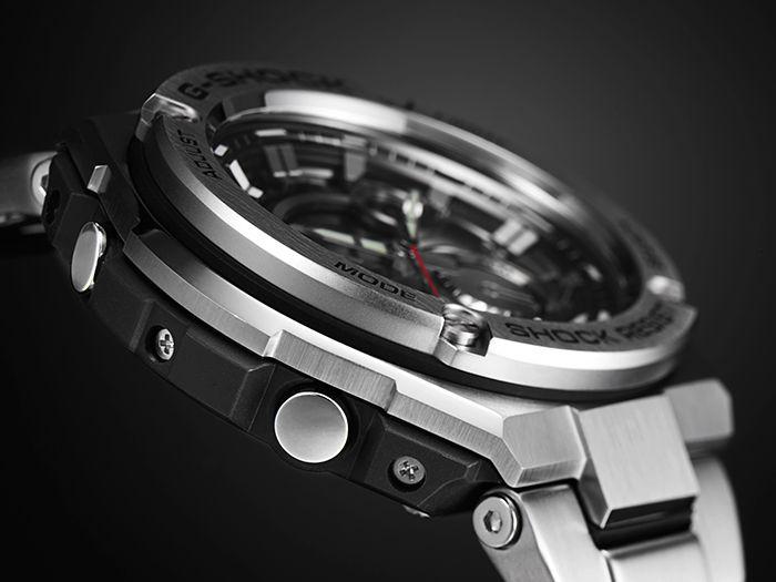 Casio Casio G-Shock GST-210D-1A, g-shock япония мужские часы на браслете нержавеющая сталь боковой вид