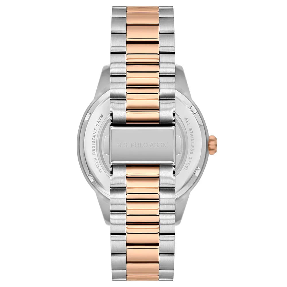 U.S. Polo Assn. U.S. Polo Assn. Crossing USPA1112-06,  сша мужские часы на браслете нержавеющая сталь с pvd-покрытием боковой вид
