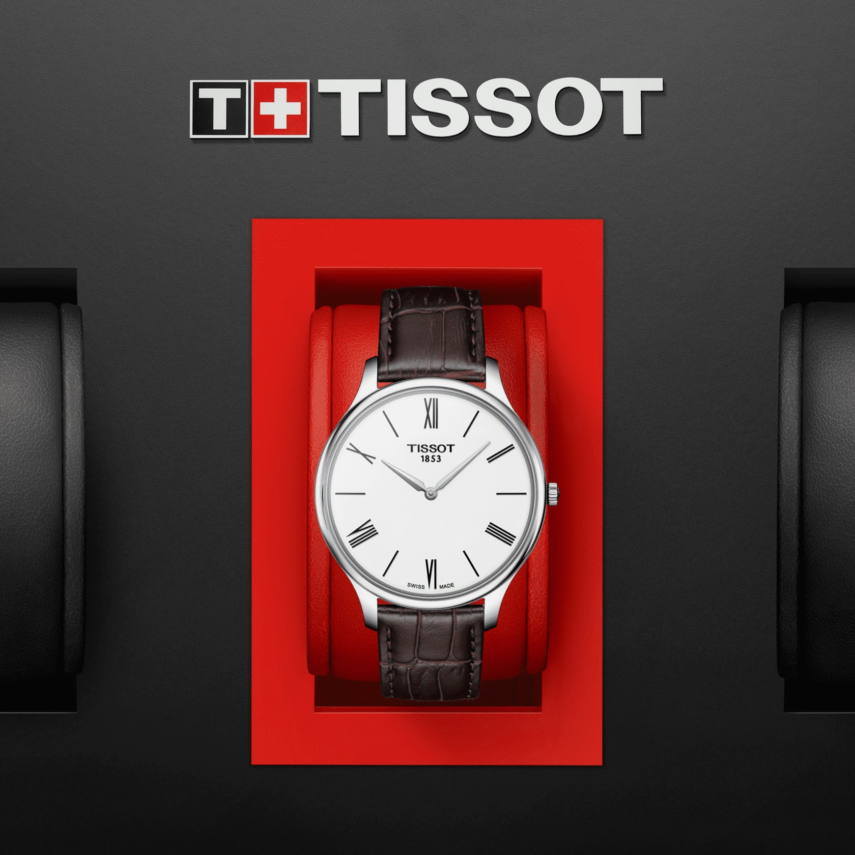 Tissot Tissot Tradition 5.5 T063.409.16.018.00 мужские часы белый циферблат на запястье
