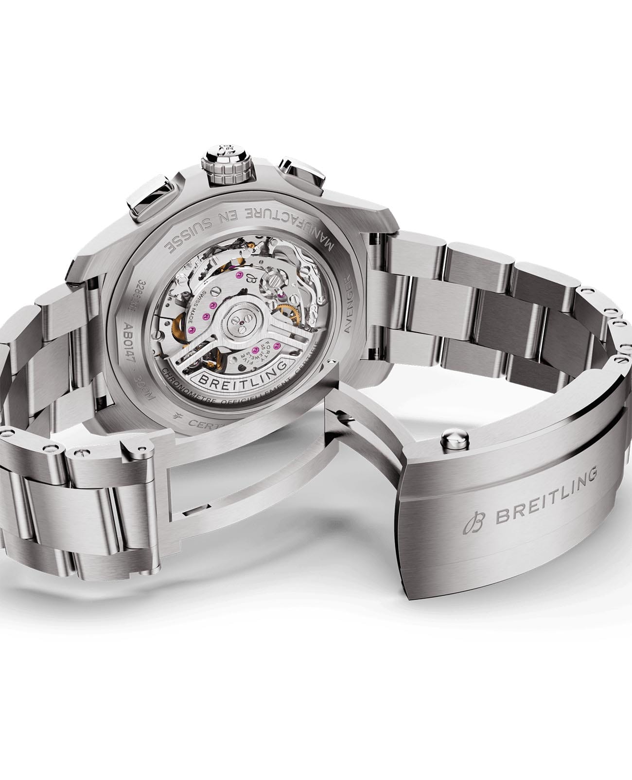 Breitling Breitling Avenger B01 Chronograph 44 AB0147101B1A1 мужские часы черный циферблат на запястье