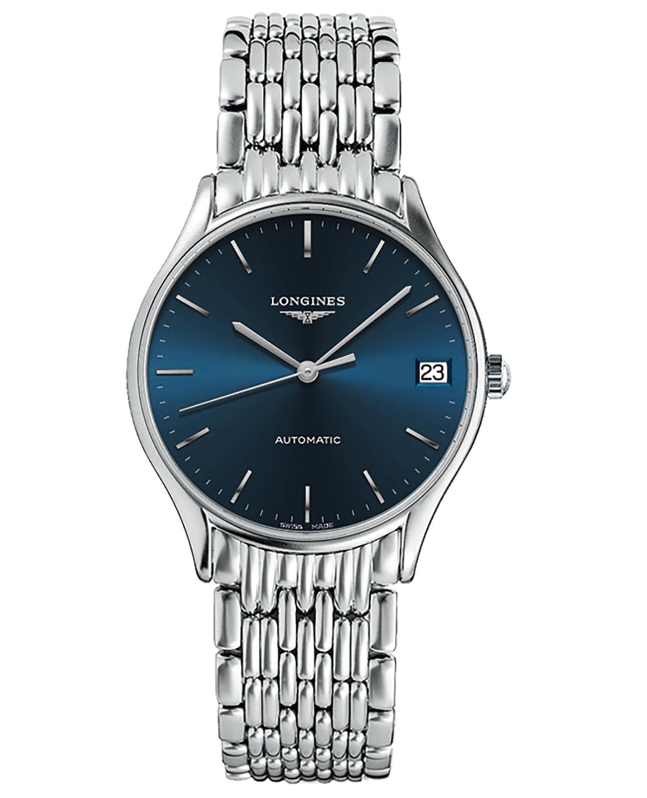 Longines Longines Lyre L4.961.4.92.6  L49614926 механические мужские часы серебристый циферблат, браслет нержавеющая сталь — вид спереди