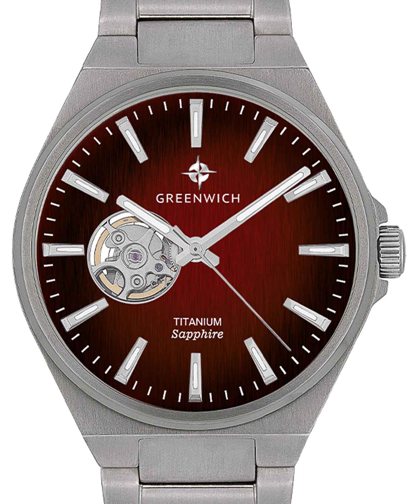Greenwich Greenwich Titanium GW 084.10.35 , наручные мужские часы фото под углом