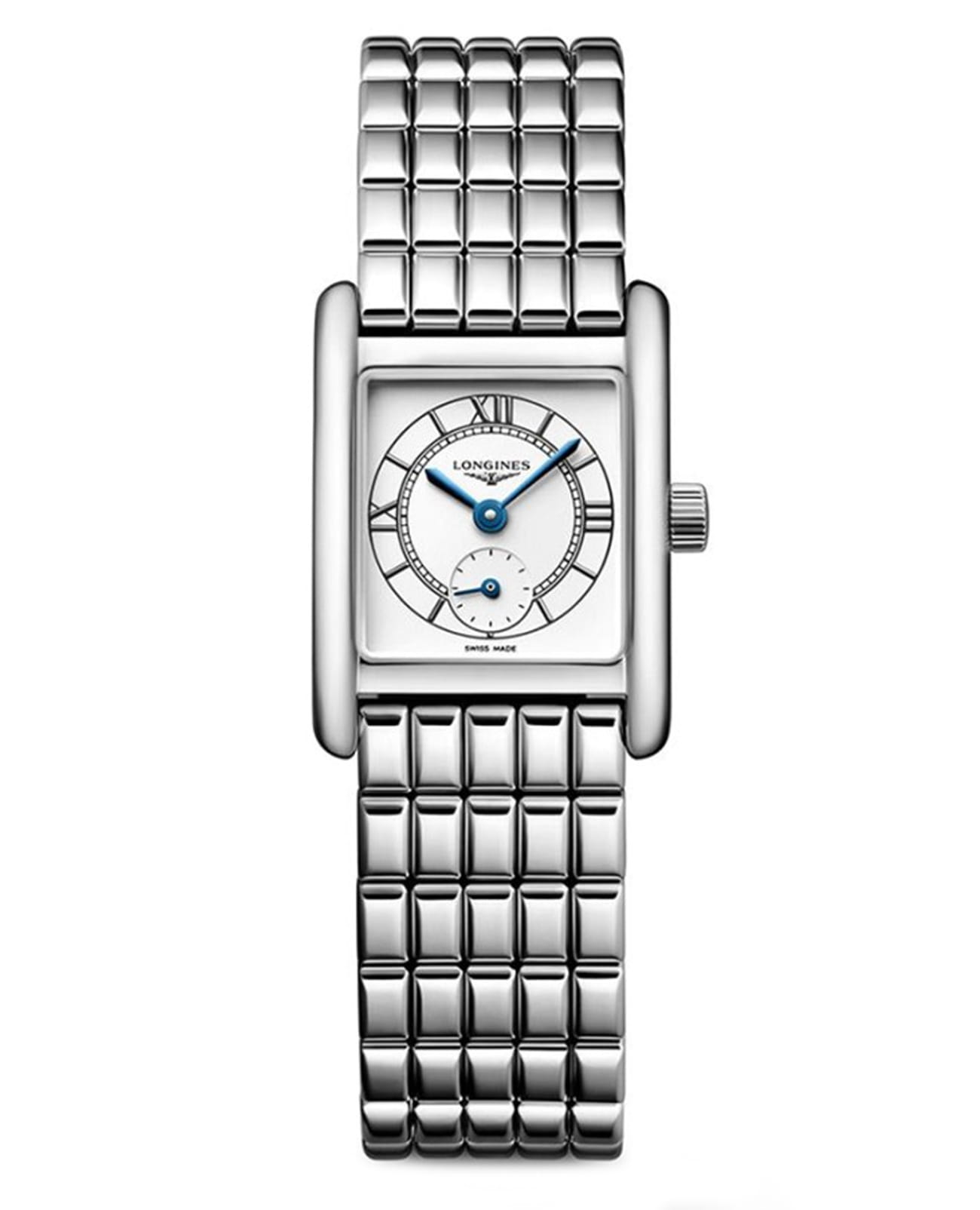 Longines Longines DolceVita L5.200.4.75.6  L52004756 кварцевые женские часы серебристый циферблат, браслет нержавеющая сталь — вид спереди