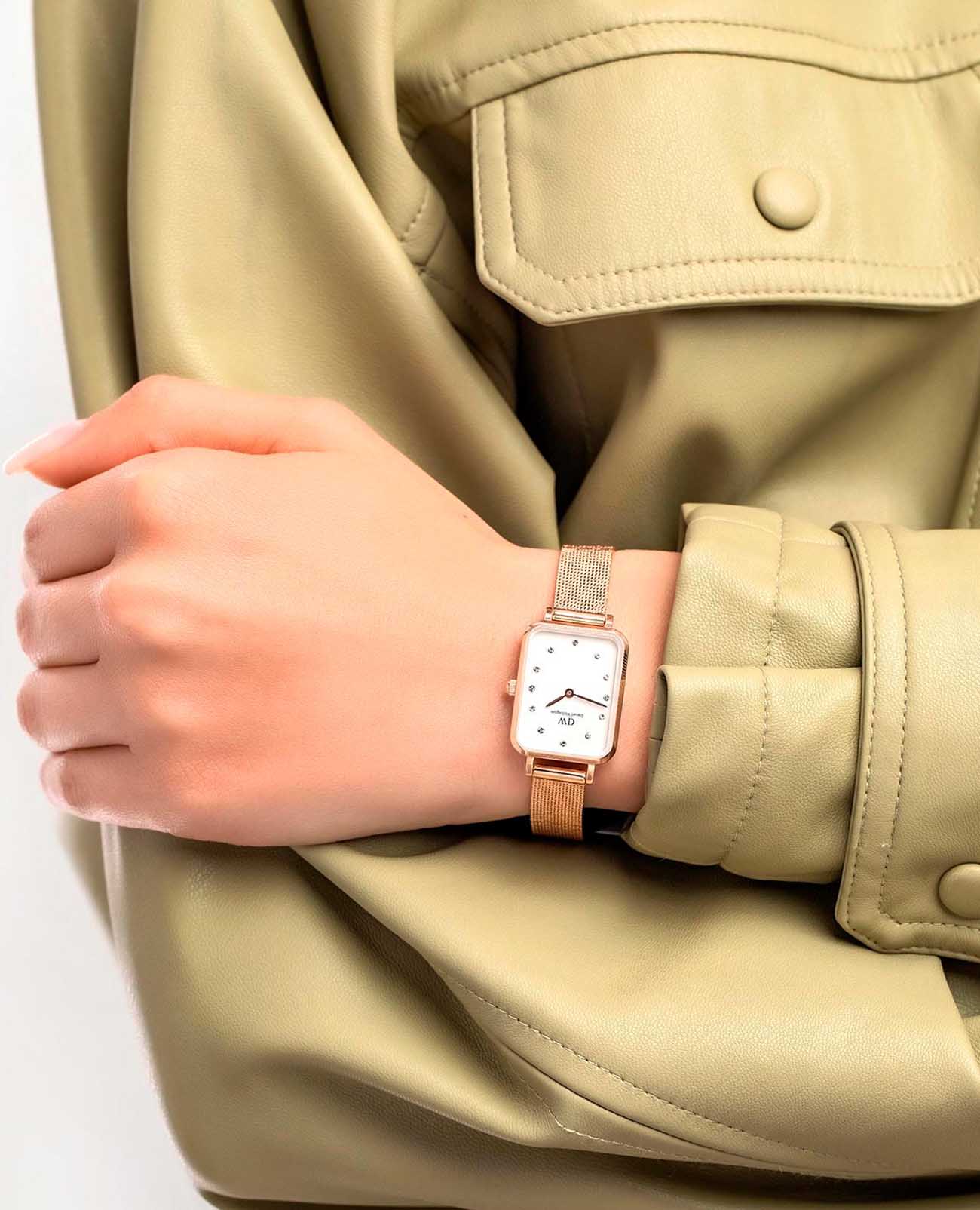 Daniel Wellington Daniel Wellington Quadro DW00100527 , наручные женские часы фото под углом