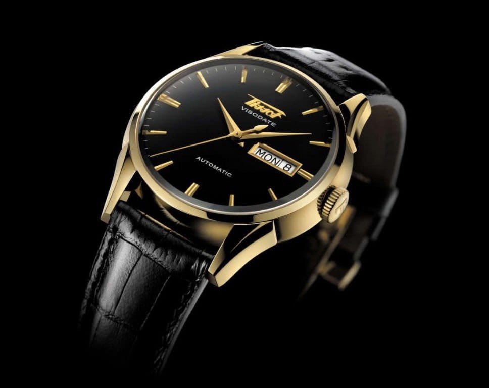 Tissot Tissot Heritage Visodate Automatic T019.430.36.051.01, t-heritage швейцария мужские часы на браслете кожаный боковой вид