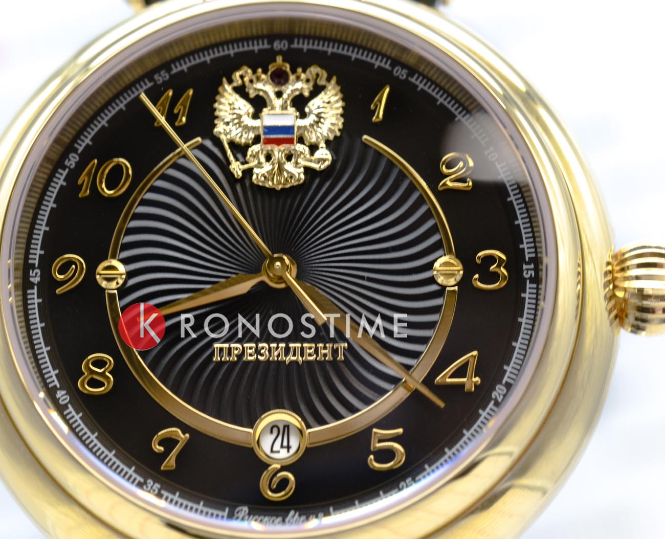 Президент Президент 4896212,  россия мужские часы на браслете кожаный боковой вид