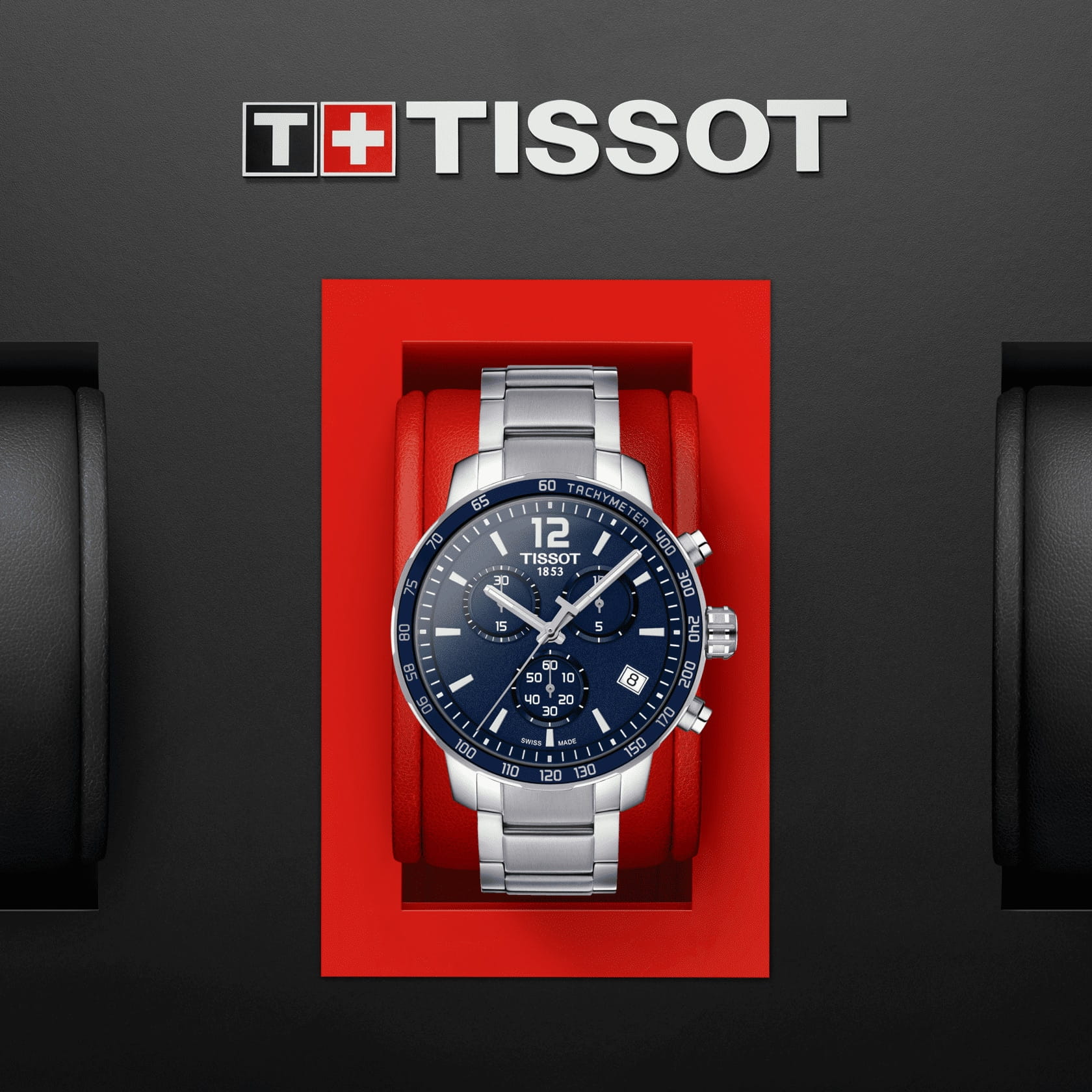 Tissot Tissot T-Sport Quickster T095.417.11.047.00, t-sport швейцария мужские часы на браслете нержавеющая сталь боковой вид