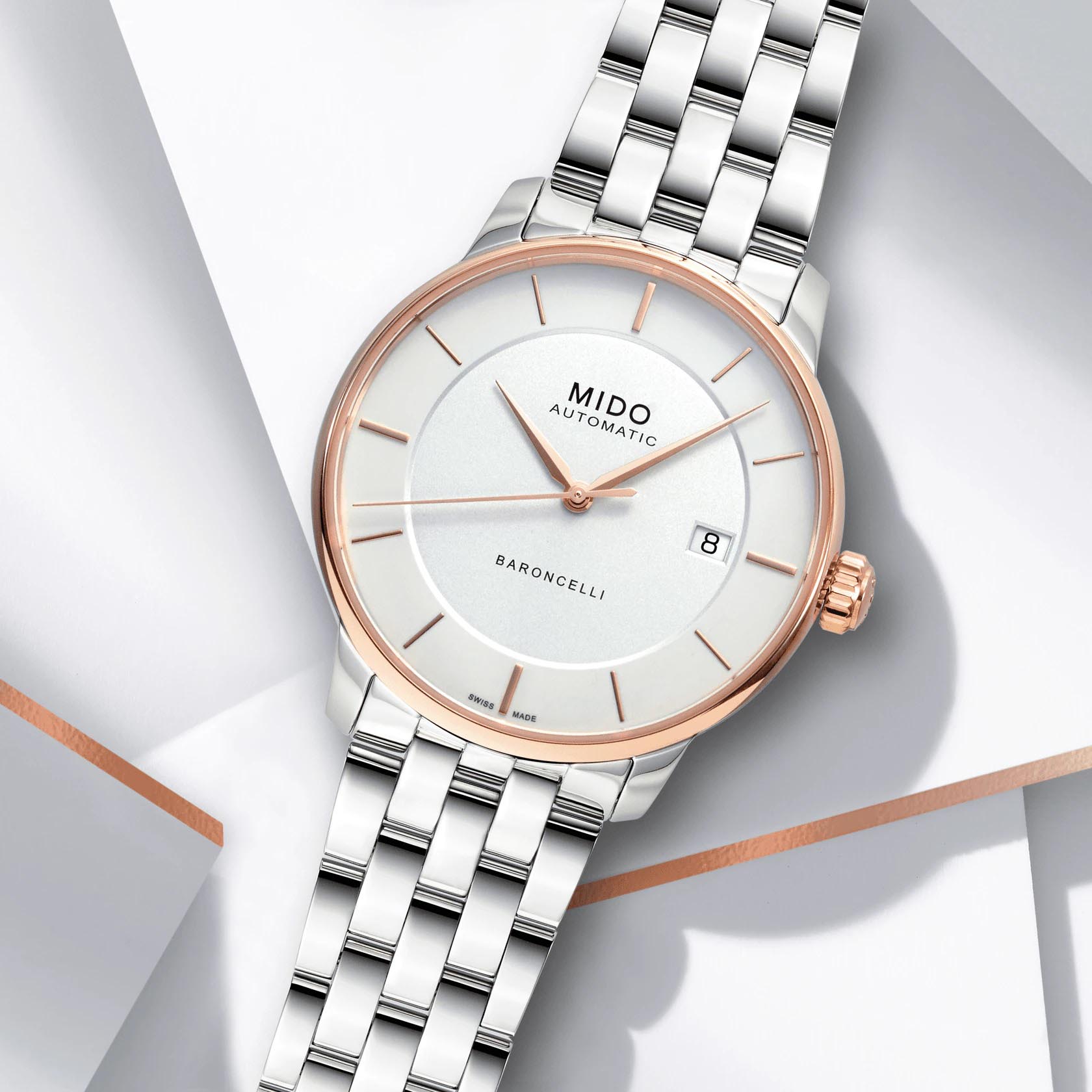 Mido Mido Baroncelli Signature Lady M037.207.21.031.00  - задняя крышка металл сталь корпуса, швейцария часы