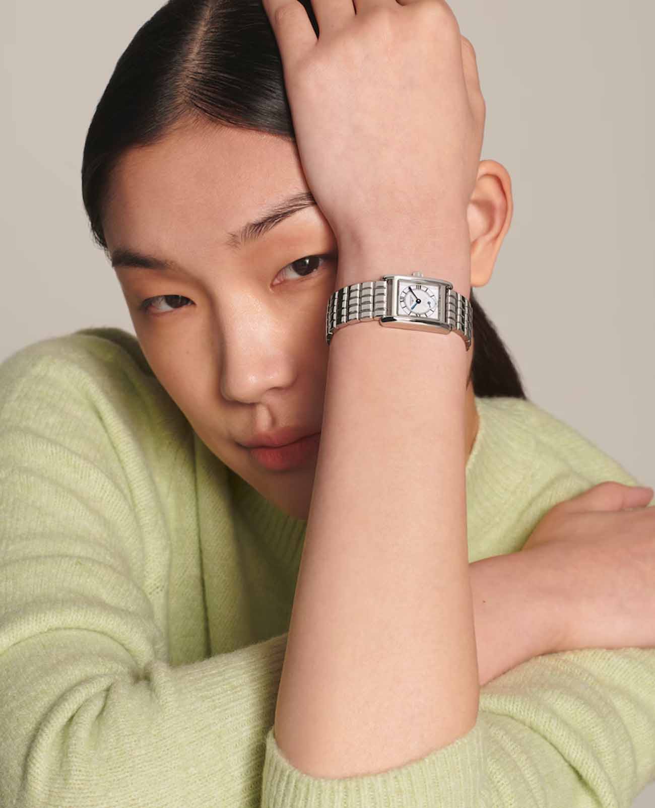 Longines Longines DolceVita L5.200.4.75.6 кварцевые женские часы часы крупный план серебристый циферблата