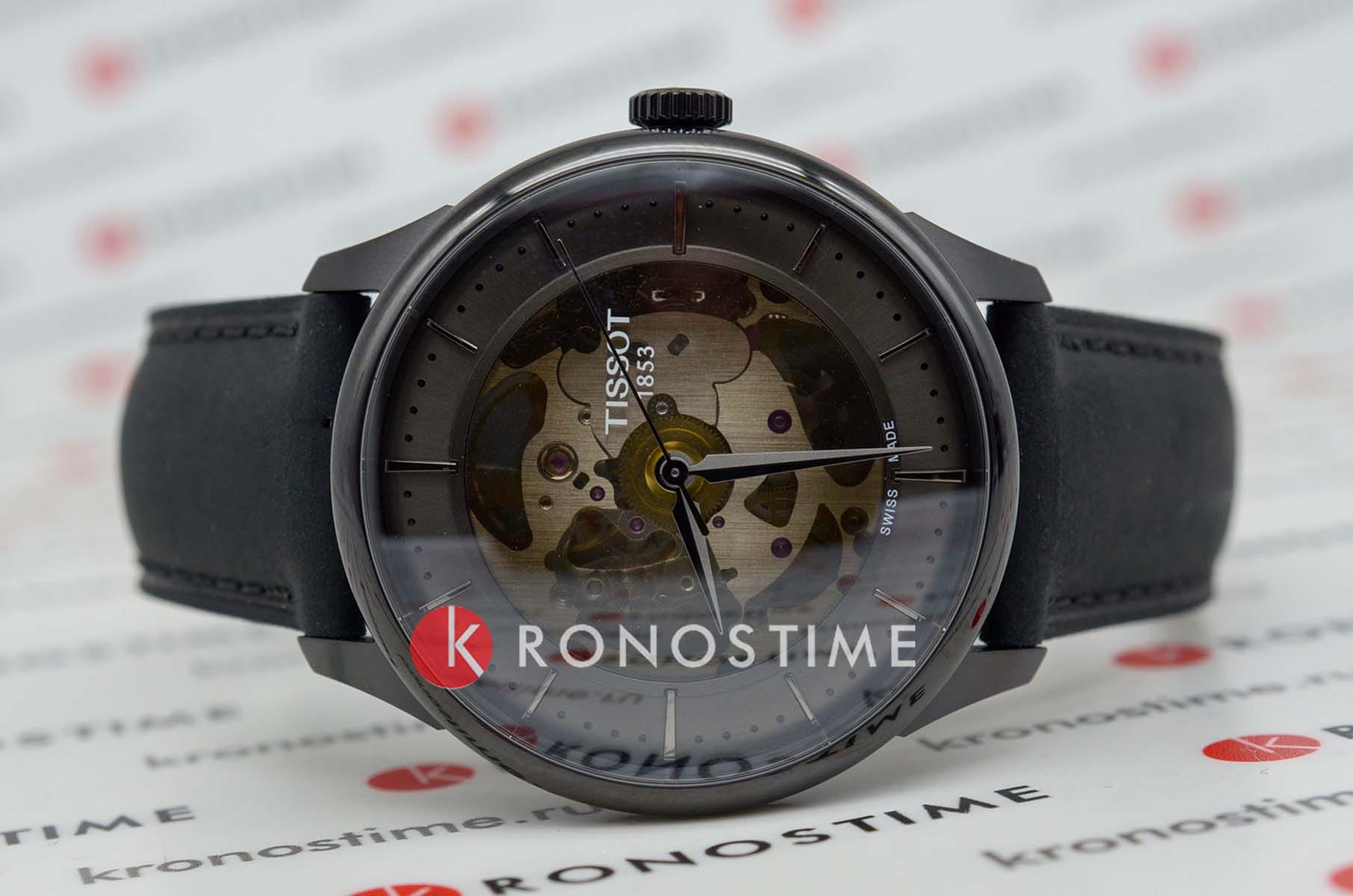 Tissot Tissot Chemin des Tourelles Squelette T139.836.36.441.00 Chemin des Tourelles, наручные мужские часы фото под углом