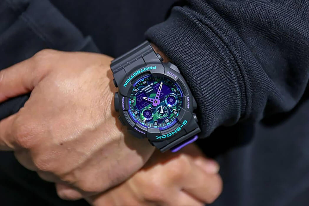 Casio Casio G-Shock GA-100BL-1A GA-100BL-1AER оригинальные мужские часы в комплекте с коробкой