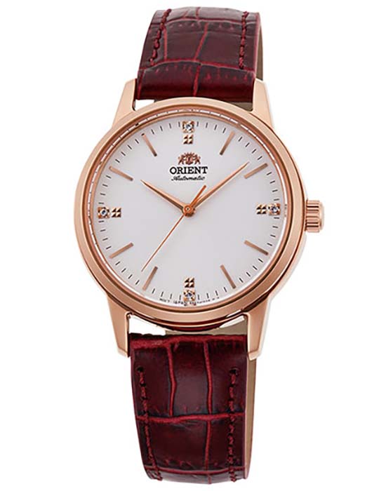 Orient Orient 2Jewels RA-NB0105S (RN-NB0105S)  RA-NB0105S механические женские часы белый циферблат, браслет кожаный — вид спереди