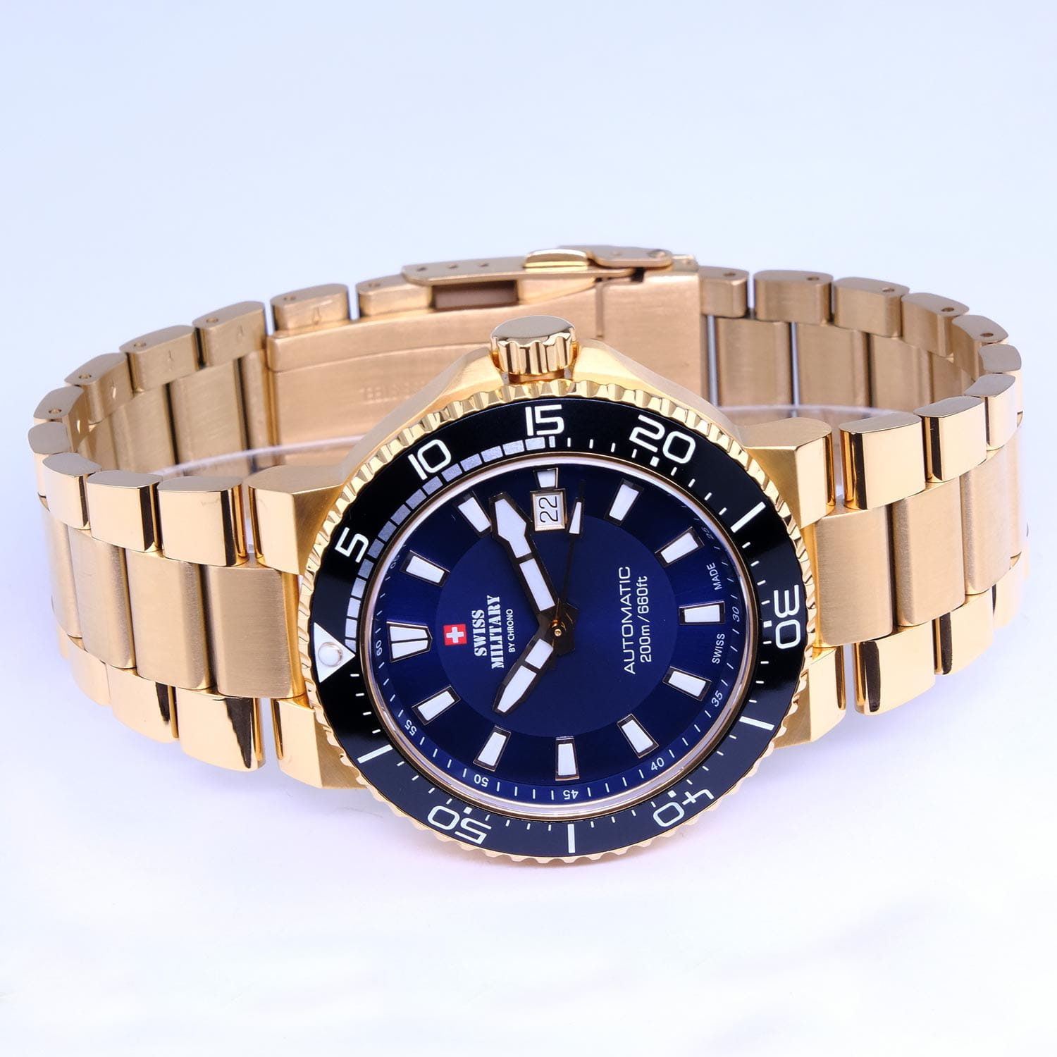 Swiss Military by Chrono Swiss Military by Chrono Automatic Dive SMA34086.07 , наручные мужские часы фото под углом