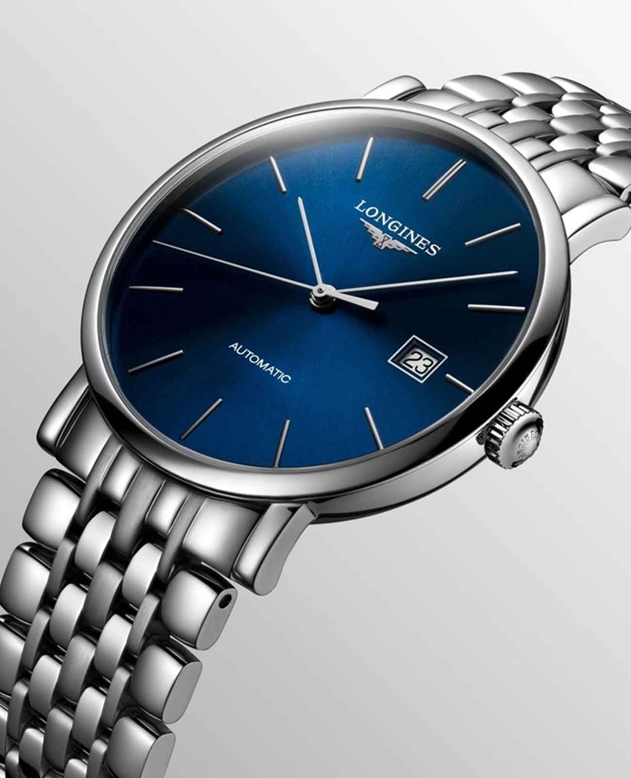 Longines Longines Presence L4.790.4.92.6, presence швейцария мужские часы на браслете нержавеющая сталь боковой вид